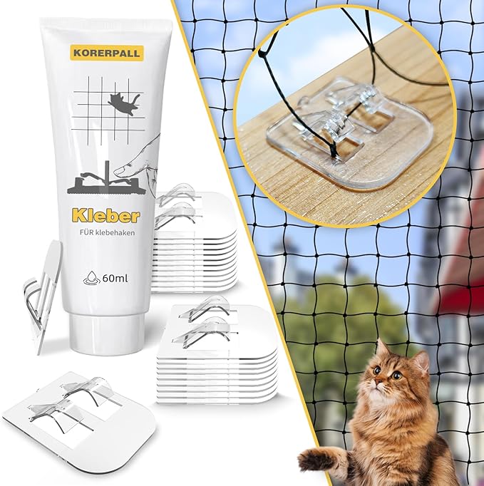 Cat Netting Includes Hook, 10X26Ft Balcony Netting Made of Thickened Steel Wire to Prevent Scratching and Chewing, Ideal for Catio Safety and Balcony Protection