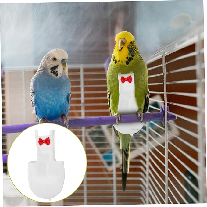 Yardwe Bird Diaper for Parrots and Parakeets Breathable Liner Bow Design for Outdoor