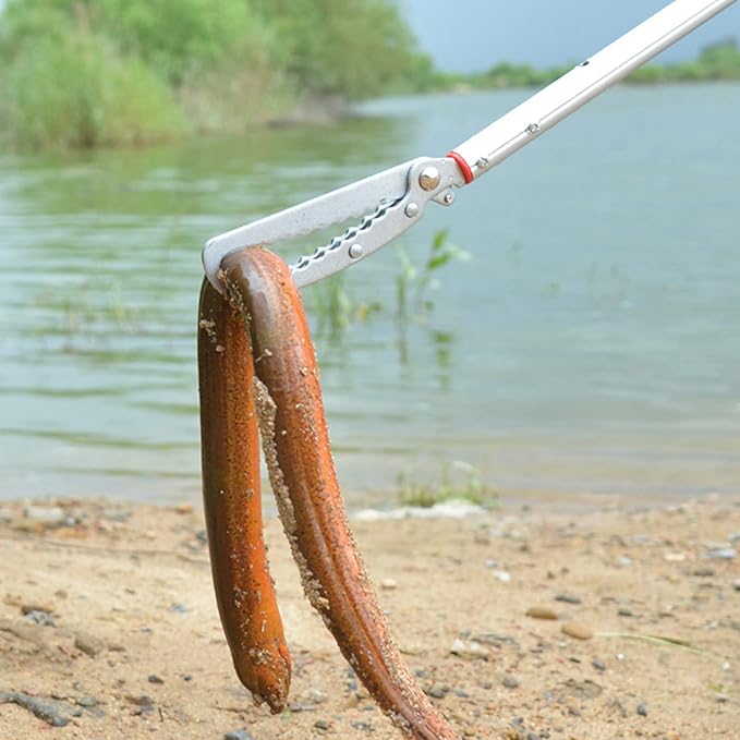 Fish Long Tweezers, Long Tweezers for Aquarium Telescopic Long Aquarium Tongs Tool for Snake EEL for Grabbing in Deep