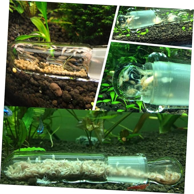 NOLITOY 2pcs Aquarium Fish Tank Accessory Glass Turbellarian Catcher Safe Fish Protection