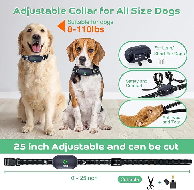 Delupet Dog Shock Collar - Electric Dog Training Collar with Remote 1600FT, Rechargeable E-Collar Waterproof Collars with 3 Training Modes, Security Lock for All Breeds, Sizes (Blue