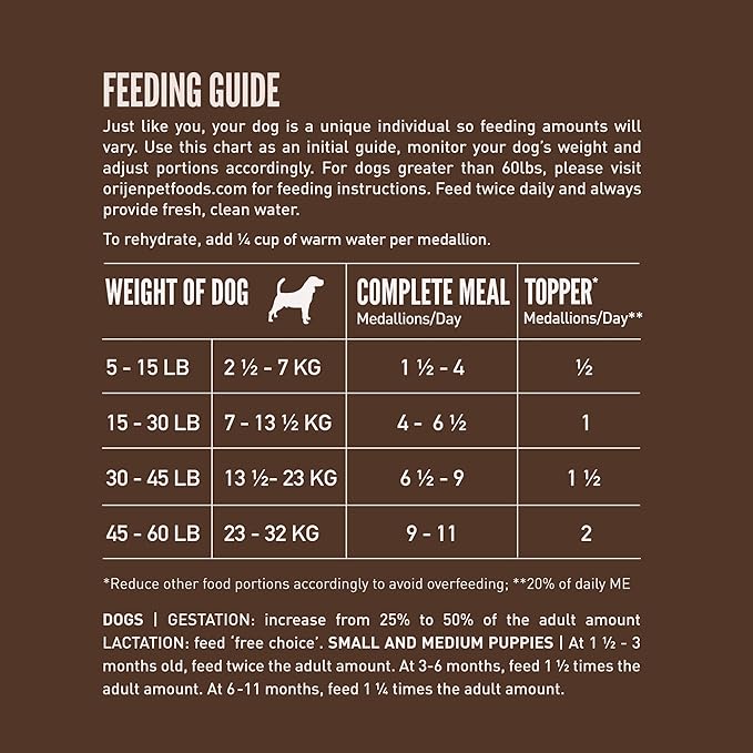 ORIJEN Grain Free High Protein Freeze Dried Dog Food & Topper Regional Red Recipe 6oz Bag