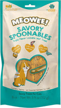 Savory Spoonables with Real Chicken, Salmon and Duck for Cats, 8 Count, Treat Your Cat to Triple Flavor Squeezable Lickable Wet Treats with Built-in Spoon for Less Mess