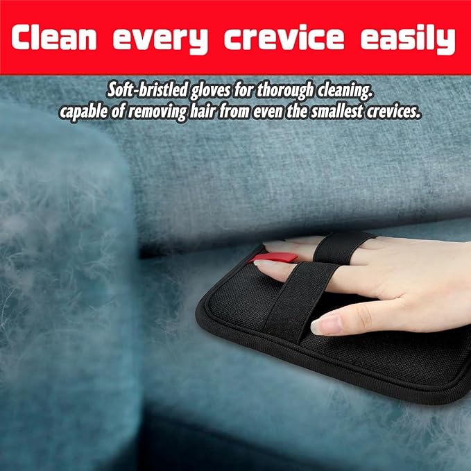 2PCS Pet Hair Removal Gloves Brush, Magic Brush,Upgraded Thickened Electrostatic Reusable Cat Dog Hair Remover Grooming Gloves,Double Sided Washable Static Animal Fur Removal Tool for Couch,Clothes