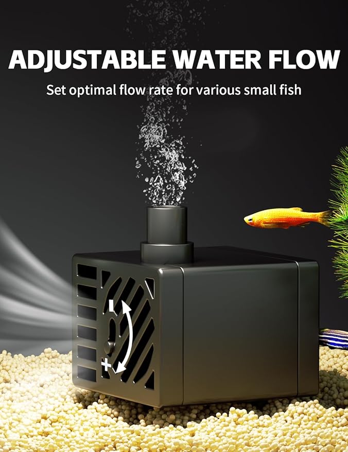 2 Gallon Fish Tank Aquarium Kit with Hidden Filtration, LED Light, Lid, Small Rimless Glass Betta Tank