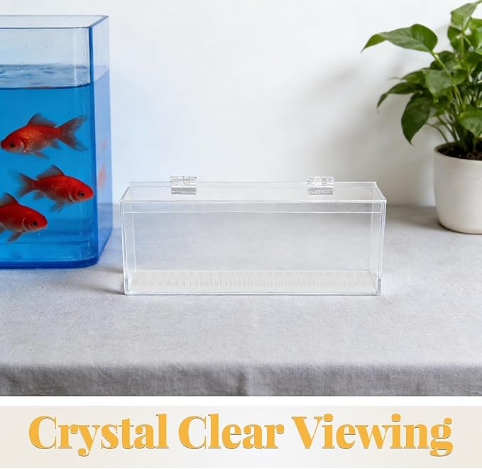 Acclimation Box: Acrylic Fish Breeding Box & Separator for Aquarium - 9.84x3.78in Hatchery Incubator for Small Baby Fishes Shrimp Clownfish Guppy