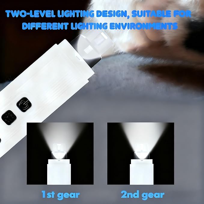 Silent Groom Pro Pet Nail Grinder| Low Noise Quiet Claw Trimmer for Dogs, Cats and Other Animals | Safe & Stress Free Nail Grooming, Ideal for Sensitive Dogs of All Breeds & Sizes (White)
