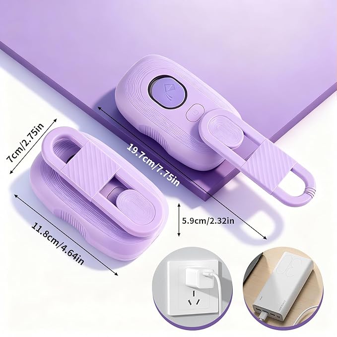 Cat Steam Brush for Shedding, 4 in 1 Rechargeable Steam Brush for Cats and Dogs, Anti-Static, Massage, Cleaning, Shedding & Combing All in One! (Purple)