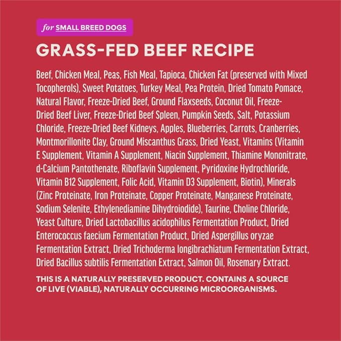 Instinct RawBoost Small Breed, Natural Dry Dog Food with Freeze-Dried Pieces, High Protein, Grain-Free Recipe - Real Beef, 3.5 lb. Bag