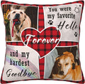 Funnylife Personalized Pet Memorial Throw Pillow with Photo Pet Memorial Gifts for Dogs Cats Loss of Dog Sympathy Gift Dog Bereavement Remembrance Picture Pillow