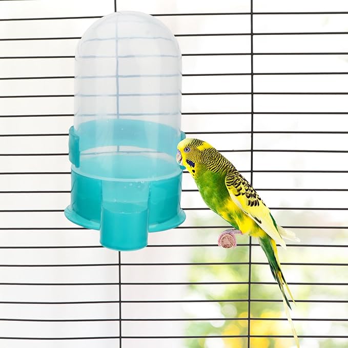 Hypeety Bird Automatic Water Bottle Parrot Drinking Water Feeder Bottle Waterer Feeder Bowl for Parakeet Hamster Mice Rat Gerbils