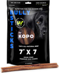 Kopo Dog Bully Sticks 7 inch - Regular Size, 7 Pack - Chew Sticks - 100% All Natural Beef Pizzle, One Ingredient Treats - More Protein Than Collagen Sticks - Long Lasting Dog Treats