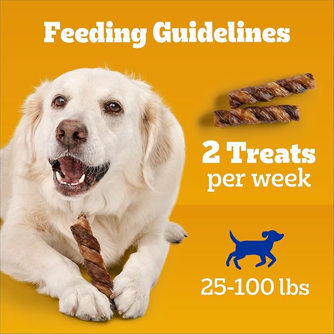 Pedigree Twisty Chews Medium/Large Long-Lasting Dog Treats Chicken & Beef Flavor, 9.17 oz. Pouch, 16 Count
