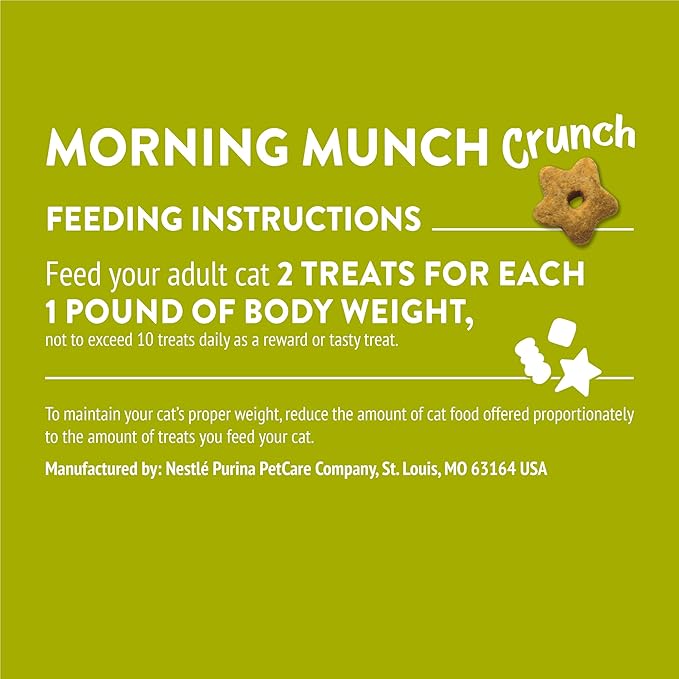 Friskies Purina Party Mix Morning Munch Crunch Cat Treats - 2.1 oz. Pouches,(Pack of 20)