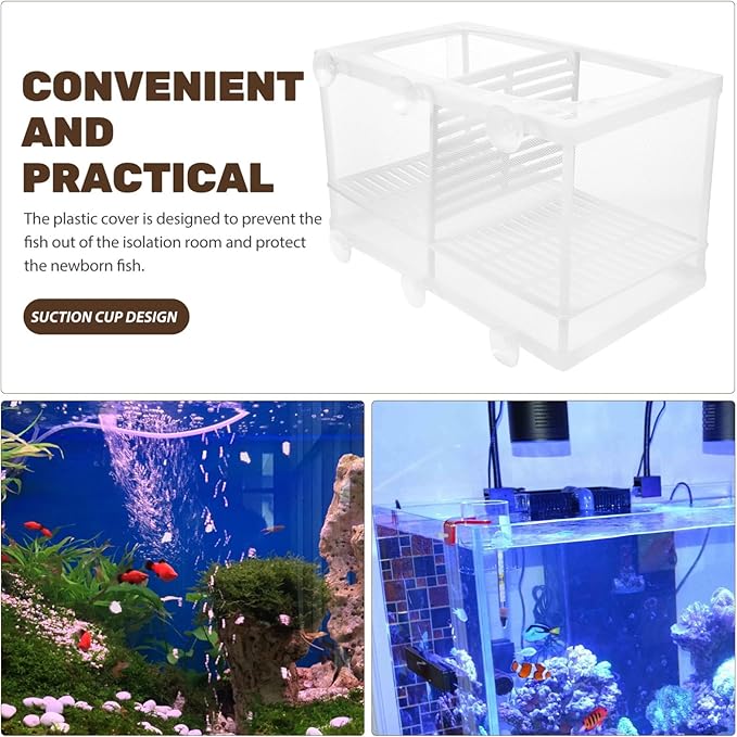 2pcs Aquarium Breeding Box Isolation Mesh Fish Tank Supplies for Hatching and Rearing Fish Style