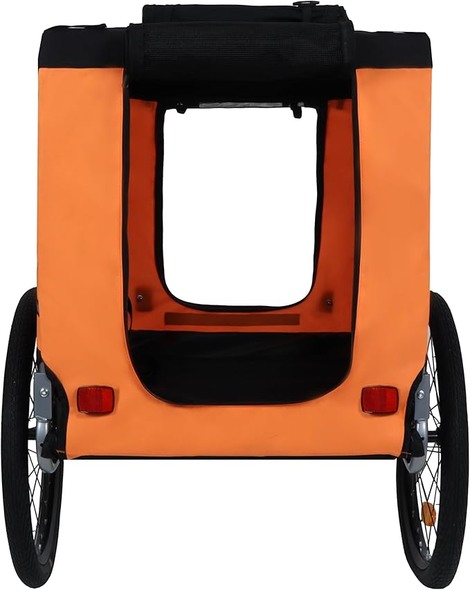 Large Dog Bike Trailer, All-Terrain Pet Carrier, Cargo Carrier, Durable Steel Frame for Travel, Cycling, Outdoor Adventures