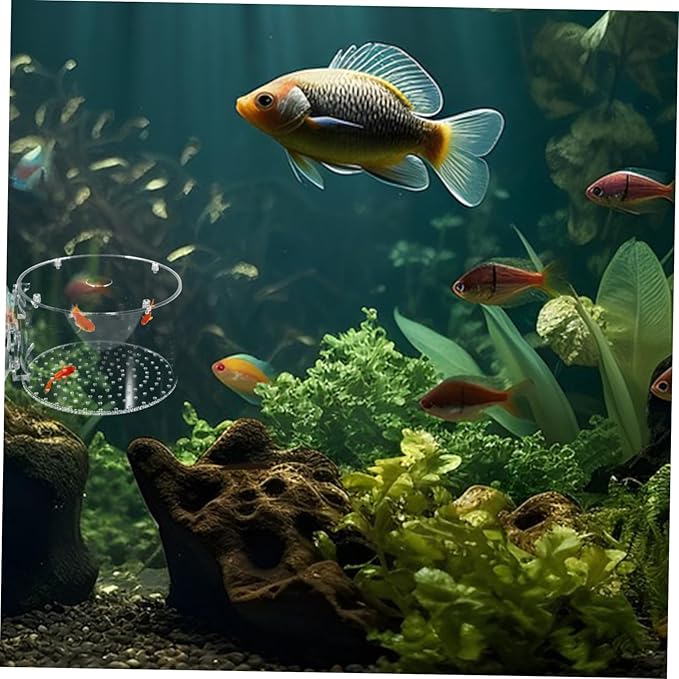 Fish Breeding Box with Transparent Cover Isolation Tank for Fish Shrimps Newborns Durable Wear Resistant Design for Aquariums and Hatcheries