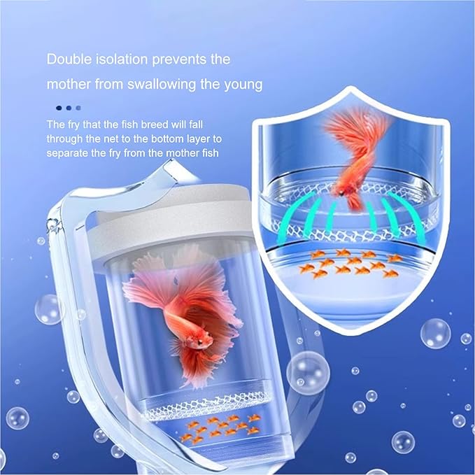 Aquariums Breeding Box Hatchery Shelter House for Guppy Bettafish Clownfishs with Divider Design Floating House 3PCS Bettafish Nursery Tanks
