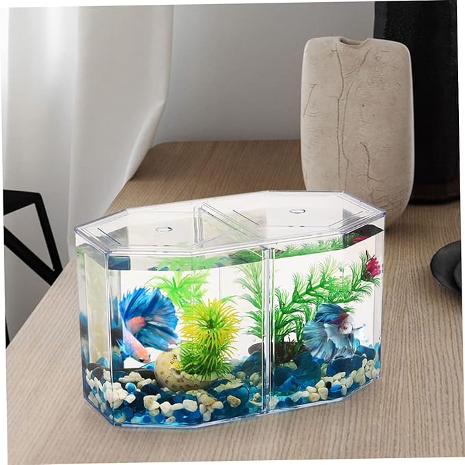 TOYANDONA Professional Isolation Box for Betta Fish Multi-Function Transparent Breeding Tank for Juvenile Fish Safety Household Incubation Aquarium Supply