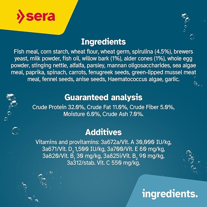 sera Catfish Chips Nature 3.4oz/0.21lbs | Premium Fish Food for Ancistrus & Plecos | High Fiber | No Dyes & Preservatives | Supports Digestion & Promotes Healthy Growth | Ideal for Bottom Feeders
