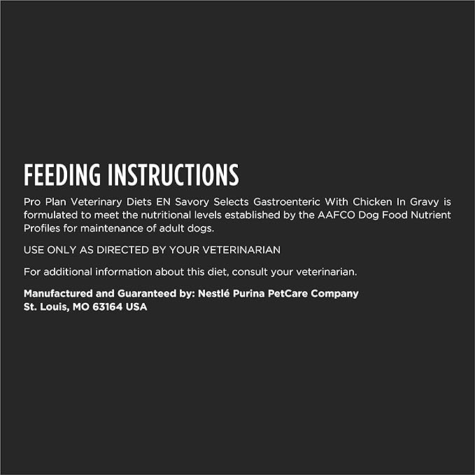 Pro Plan Veterinary Diets Purina EN Savory Selects Gastroenteric with Chicken in Gravy Canine Formula Gastrointestinal Dog Food - (Pack of 12) 13.3 oz. Cans