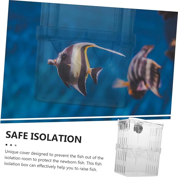 Hemoton 2pcs Fish Breeding Box Double Layer Isolation Tank Aquarium Accessory Holder