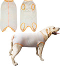 Dog’s Recovery Suit Post Surgery Shirt for Female Male Dog, E-Collar Alternative Wound Protective Clothes (Grey orange-5xl)