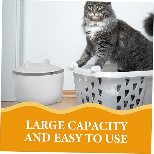 VANZACK 1set Sealed Cat Litter Disposal Bin Includes Replacement Bags Compact Trash Can for Pet Waste Stylish Design for Room Easy Litter Disposal