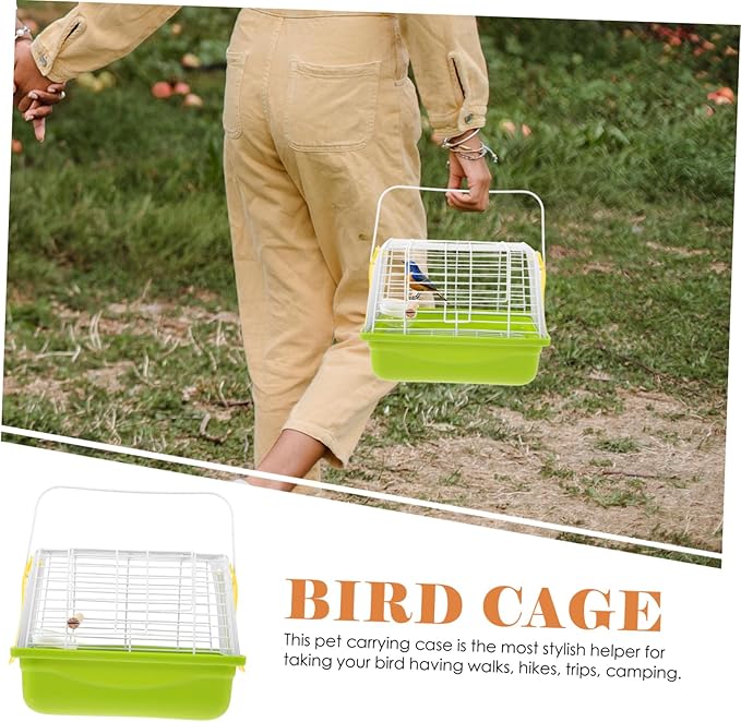 Portable Metal Parrot Carrying Cage Lightweight Bird Carrier Travel Handheld Conure Bird Cage for Hiking Camping Trips Sightseeing