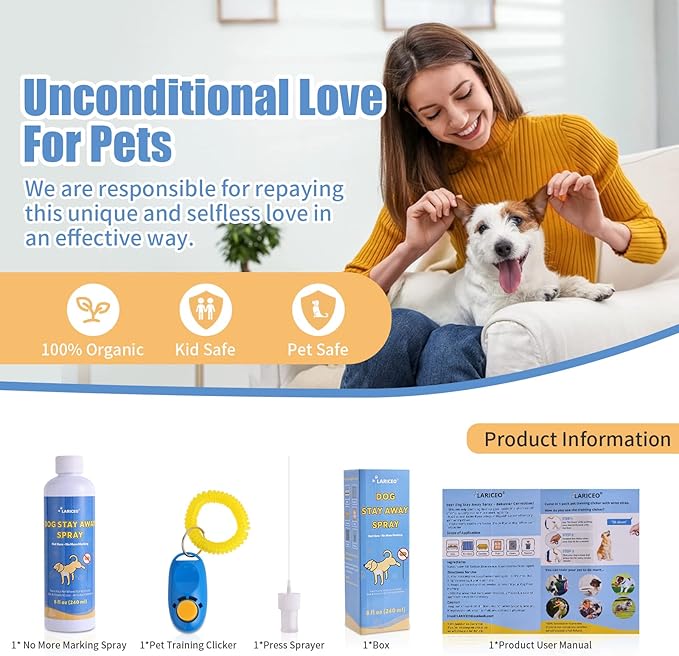 8 Oz Gentle and Effective Pet Behavior Aid - Dog-Friendly Spray to Curb Indoor Marking and Maintain a Clean Home