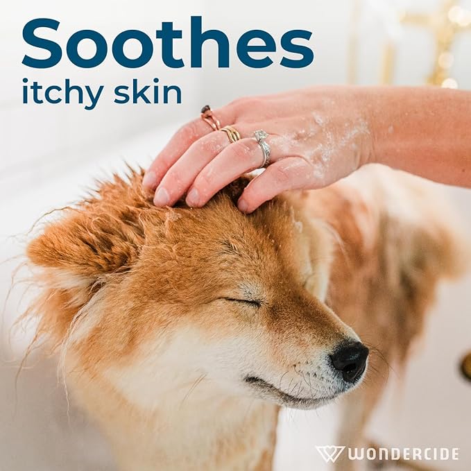 Wondercide - Flea & Tick Shampoo for Dogs and Cats - Flea and Tick Treatment with Natural Essential Oils - for Pets Over 4 Months - Powered by Plants - Lemongrass - 128 Fl oz
