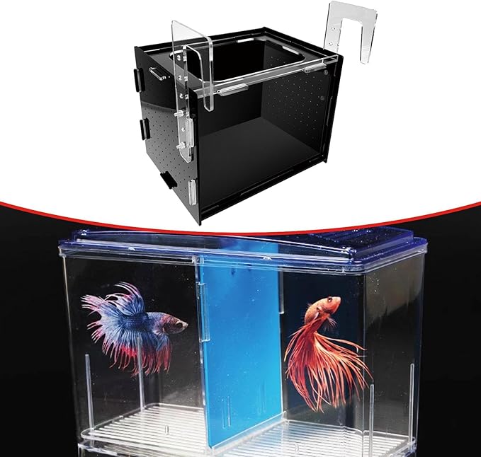 Fish Breeding Box, Fish Isolation Box, Sturdy Separation Easy Installation Clear Hanging Incubator for Clownfish Betta, 30x20x20cm