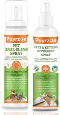 200ML Cat Deterrent Spray & Pet Anal Gland Spray 120ML - Anti-Scratch for Furniture & Fast Relief for Anal Glands Soothes Itching