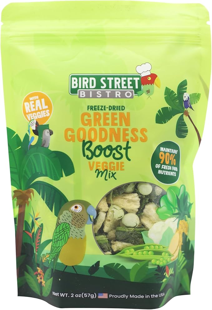 Bird Treats - Parrot Treats - Cockatiel Food - Parakeet Treats - Conure Bird Food - Cockatiel Treats - Sun Conure Food - Cockatiel Bird Food - Parakeet Bird Food - Parrot Treats (Green Goodness)