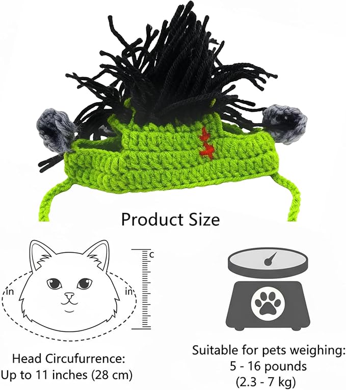 Cute Cat Hat Suitable for 5-16 lbs - Kitten Outfits Head Circumference 11" or Less cat Costumes for Cats only