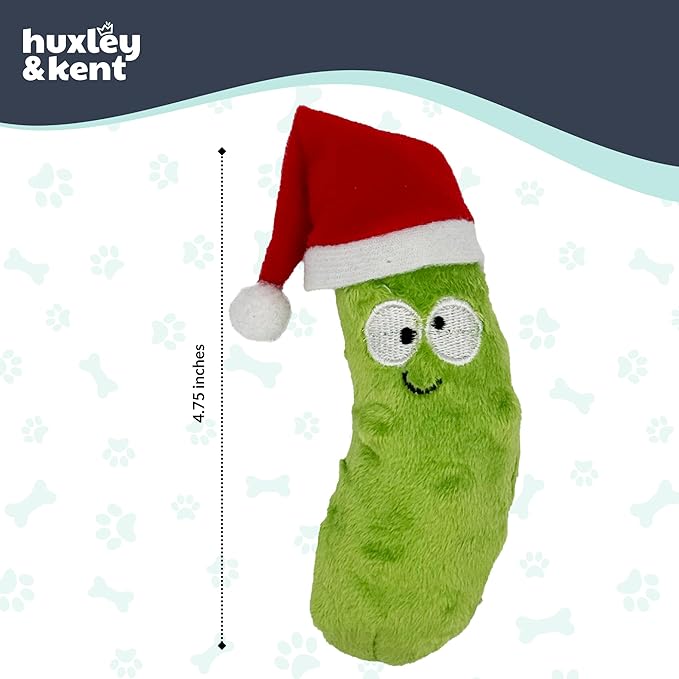 Huxley & Kent Plush Cat Toy - Holiday Interactive Catnip Toy for Cats & Kittens - Soft with Crinkle & Catnip - Fun Indoor Play - Dilly Claus
