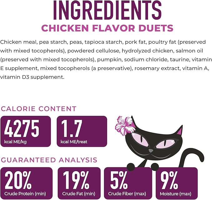Tiki Cat Duets Cat Treats, Chicken Flavor, 2 oz. Pouch (8 Count)