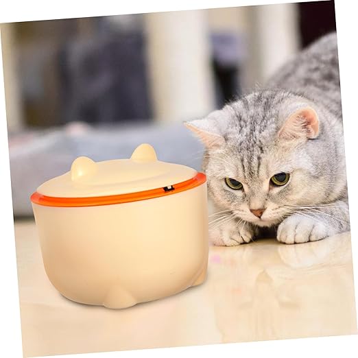 balacoo 1set Pet Litter Storage Container with Lid Convenient One-Button Airtight Cat Trash Can for Litter Waste Bin with Cartoon Design Use