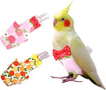 Bird Diaper Parrot Washable Diapers, Parrot Flight Suit, Parakeet Diaper Reusable Nappies for Parakeet Cockatiel Mini Macaw Budgie Canary 2 Pcs (M, Pink & Orange)