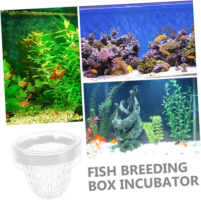 Toyvian 2pcs Aquarium Breeding Box Floating Incubator for Fish Tank Transparent Isolation Box for Guppies Easy Installation High-Efficiency Isolation Safe Environment for Fry and Mother