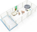 FXW Homeplus Unleashed Indoor Dog Playpen - Stress-Free and Safe Play, Heavy Duty 24 Inch 16 Panels with Connectors (Pack of 2) for Puppy and Small Dogs, White│Patented