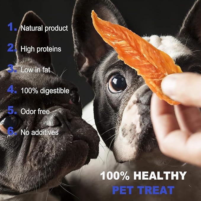 Premium Chicken Jerky Dog Treats, 32 oz (2 lb) – Made from Whole Real Chicken Strips, High-Protein Low-Fat Natural Chews for All Dogs, Healthy, Delicious & Long-Lasting