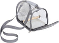 Milisten Small Bird Travel Carrier Cage with Portable Design, Lightweight Budgie Parrot Carrier for Outdoor Trips and Vacations, Compact Gray Pet Travel Cage for Birds and Small Reptiles