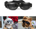 Dog Sunglasses Small Breed, UV Protection Small Dog Goggles, Wind Dust Proof Small Goggles with Adjustable Straps, Black
