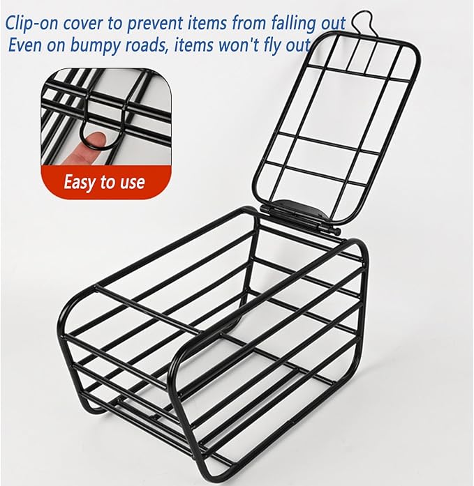 Portable Dog Carrier Bicycle Cargo Rack,Bike Rear Basket,Pet Carrier for Small Dogs & Cats, Picnics, Shopping