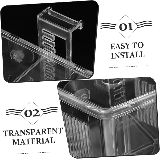 Toyvian Aquarium Fish Breeding Box Isolation Incubator for Fish Tank with Mesh Divider Easy to Install Hatchery for Fry Shrimp and Nursery
