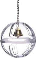 Bird Foraging Ball Toy, 3.5 Inch, Interactive Hanging Treat Dispenser & Enrichment Toy for Cockatiels, Parrotlets, Parakeets, Small Parrots, and Doves, Forage Toy for Parrots