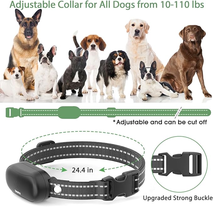Delupet Dog Shock Collar - Electric Dog Training Collar with Remote 1600FT, Rechargeable E-Collar Waterproof Collars with 3 Training Modes, Security Lock for All Breeds, Sizes