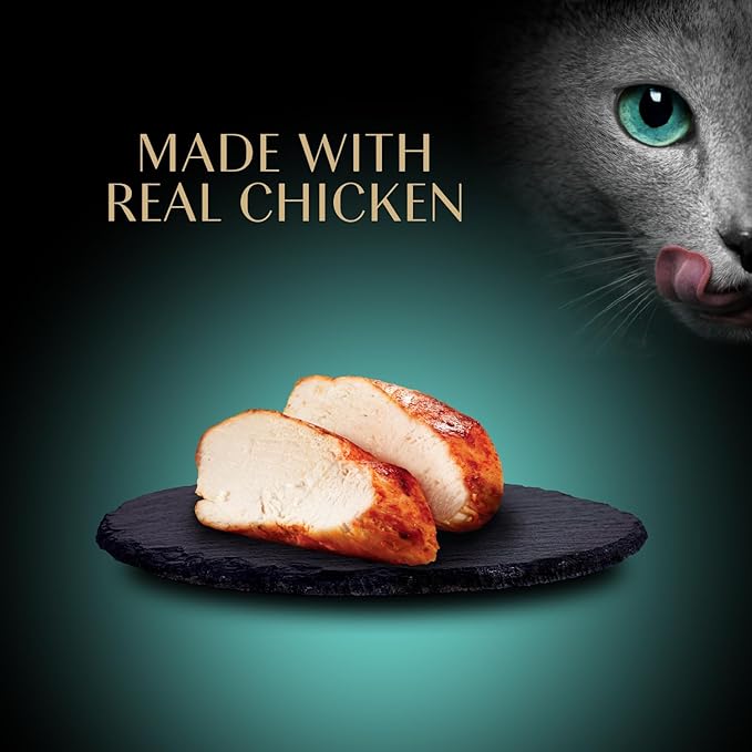 Sheba Premium Puree Cat Treats Lickable Roasted Chicken Flavor, Lickable Cat Treats, 0.49 oz. Tubes, 4 Count (Pack of 11), Total 44 Count