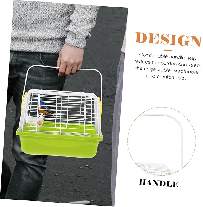 Portable Metal Parrot Carrying Cage Lightweight Bird Carrier Travel Handheld Conure Bird Cage for Hiking Camping Trips Sightseeing
